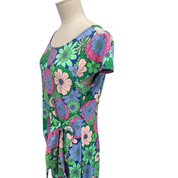 NWT Talbots Effortless Jersey Floral Tie Dress Size Medium - Picture 5 of 13
